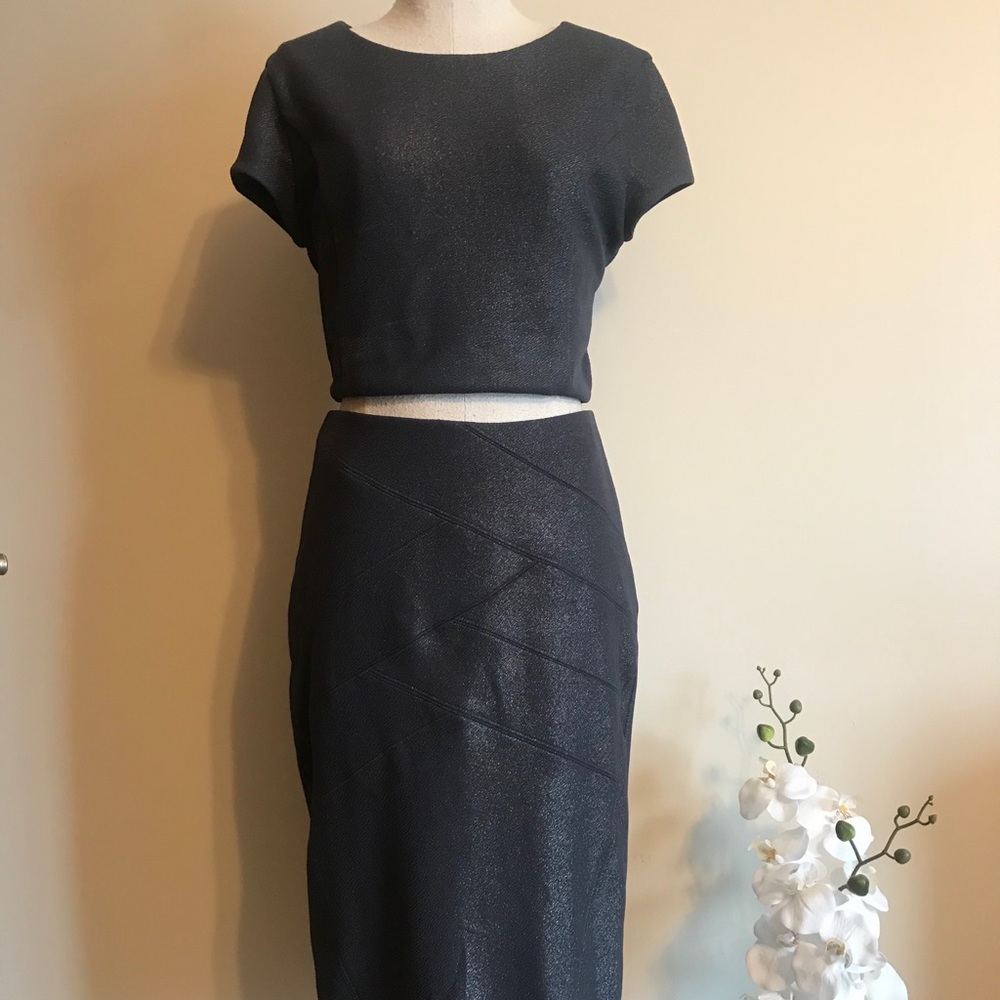 Express 2 piece crop top and skirt